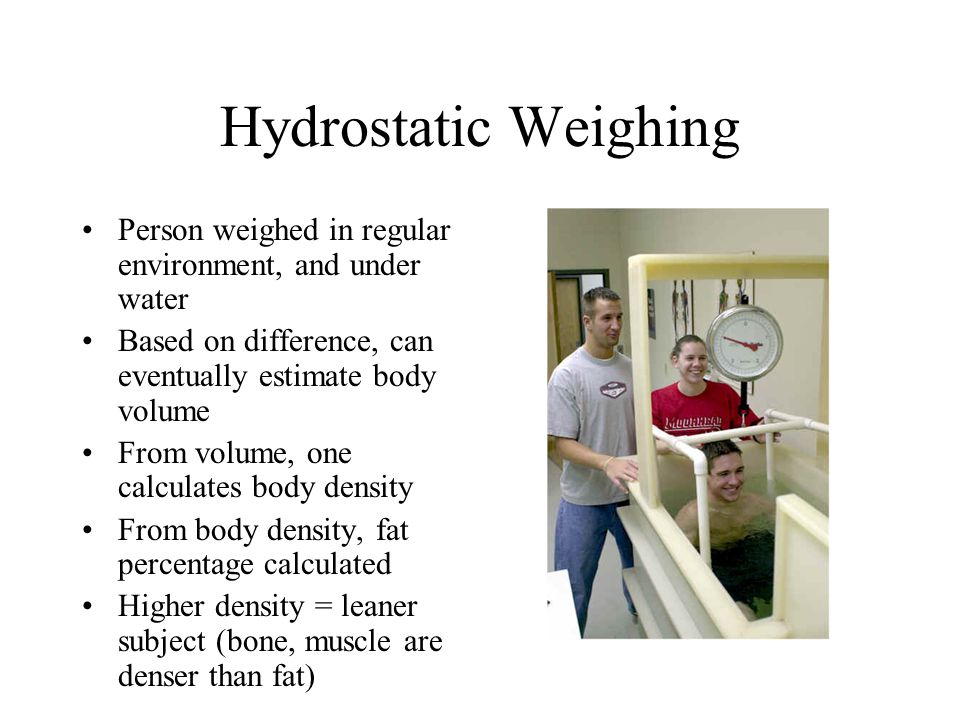 Hydrostatic weighing definition
